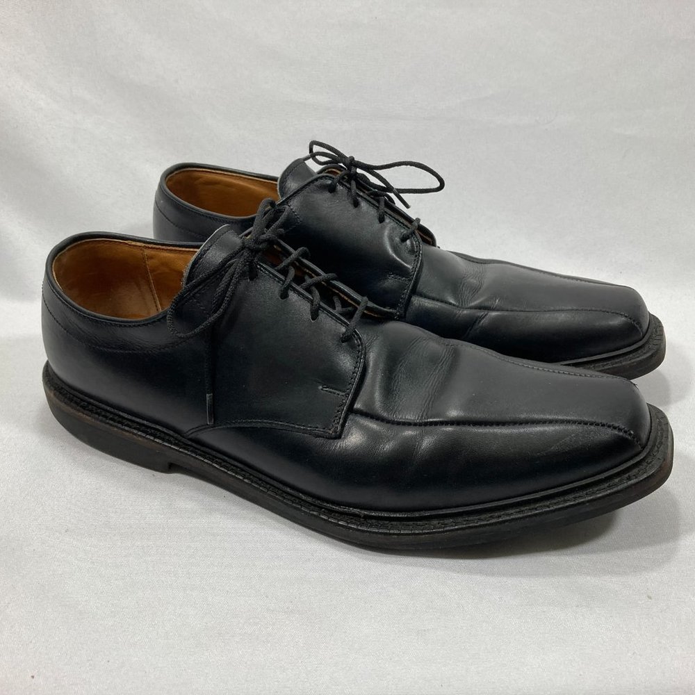 Allen Edmonds Mens Black Leather Shoes Size 11B Warren Lace Up 2212 Bicycle Toe